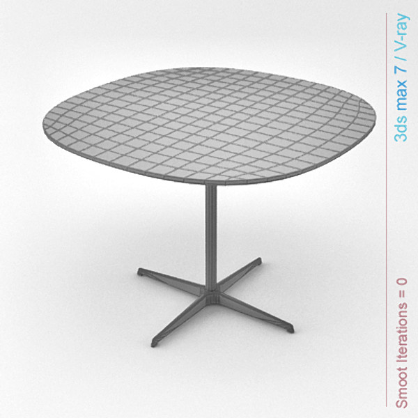 3d arne jacobsen tables 2 - Super-circular table 4 star leg ( 2 tables ) by lajhar